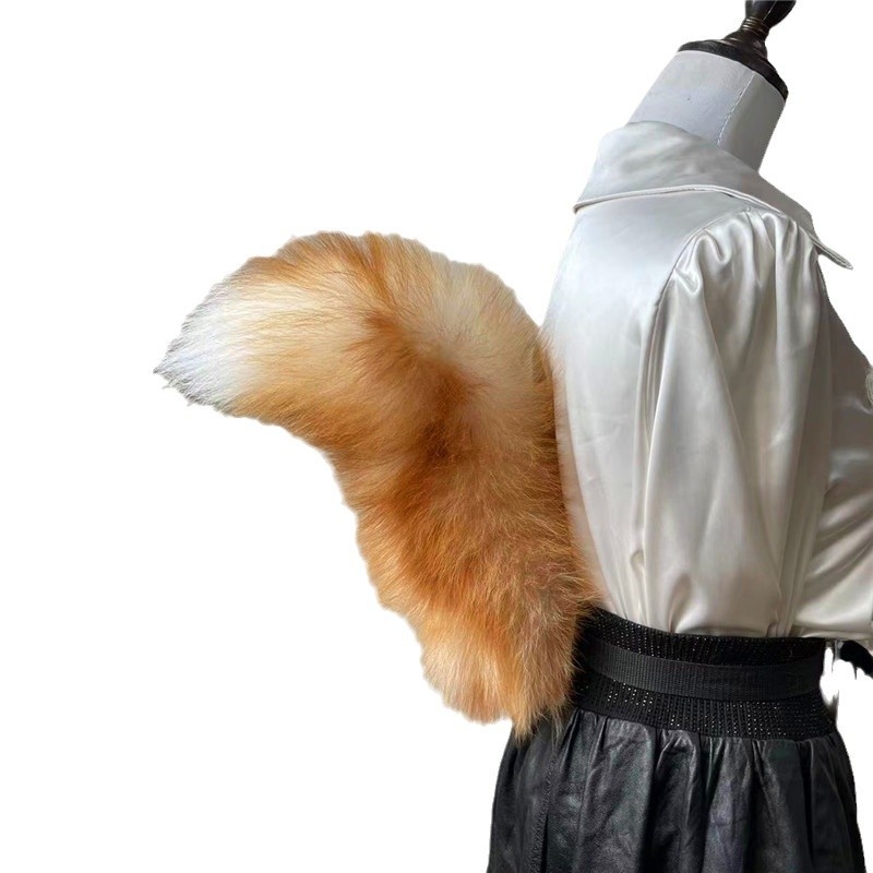 Ručni izrađeni plišani cosplay set s ušima i repovima životinja (rep lisice, rep vuka) za djecu — proljeće 2024