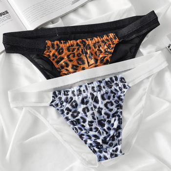 Muške gaćice leopard uzorka od mreže, prozirne i prozračne, moderne i seksi, velika veličina