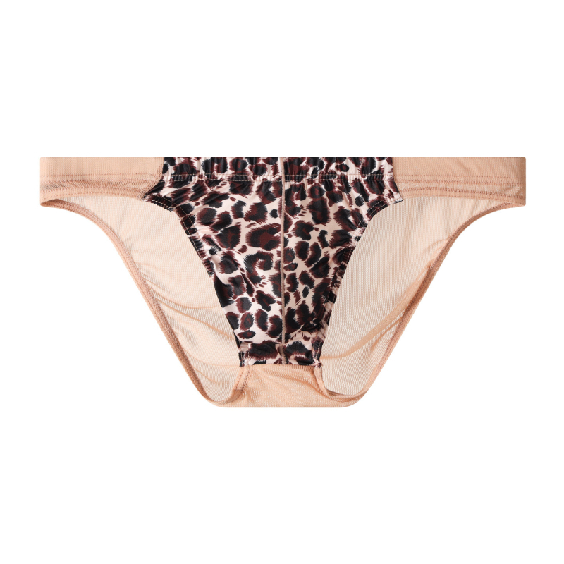 Muške gaćice leopard uzorka od mreže, prozirne i prozračne, moderne i seksi, velika veličina