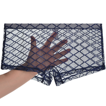 Férfi boxerek hálószövésű, lélegző nylon anyag, alacsony derekú, sík szövés, nylon bélés