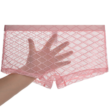 Férfi boxerek hálószövésű, lélegző nylon anyag, alacsony derekú, sík szövés, nylon bélés