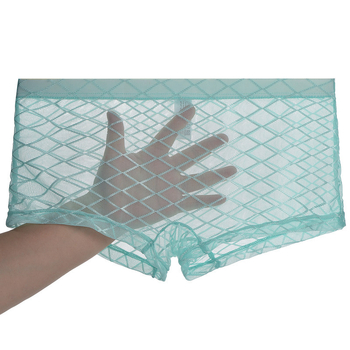 Férfi boxerek hálószövésű, lélegző nylon anyag, alacsony derekú, sík szövés, nylon bélés