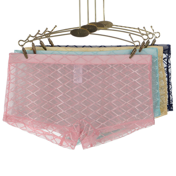 Férfi boxerek hálószövésű, lélegző nylon anyag, alacsony derekú, sík szövés, nylon bélés