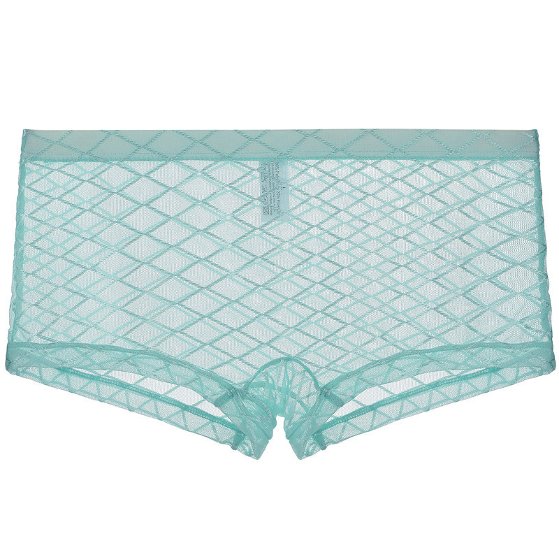 Férfi boxerek hálószövésű, lélegző nylon anyag, alacsony derekú, sík szövés, nylon bélés