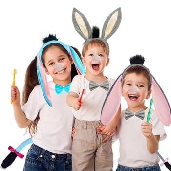 Gyerekek Halloween jelmez – szamárfül fejpánt, farok és szoknya készlet (2025 tavasz)