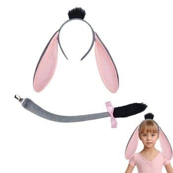 Gyerekek Halloween jelmez – szamárfül fejpánt, farok és szoknya készlet (2025 tavasz)