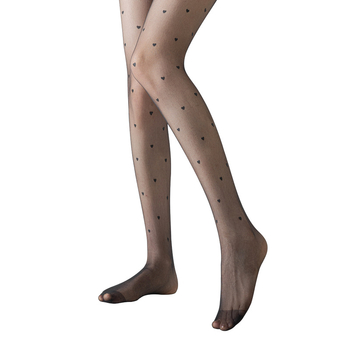 Καλσόν με πουά σχέδιο, ultra-λεπτά, 10D νάιλον, περιεκτικότητα 80–90% σε νάιλον