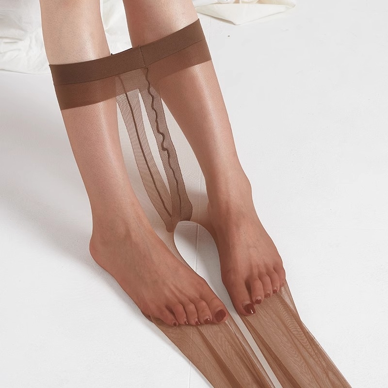 Bársonyos, varrás nélküli női harisnya, ultra vékony, 0D, bőrbarát