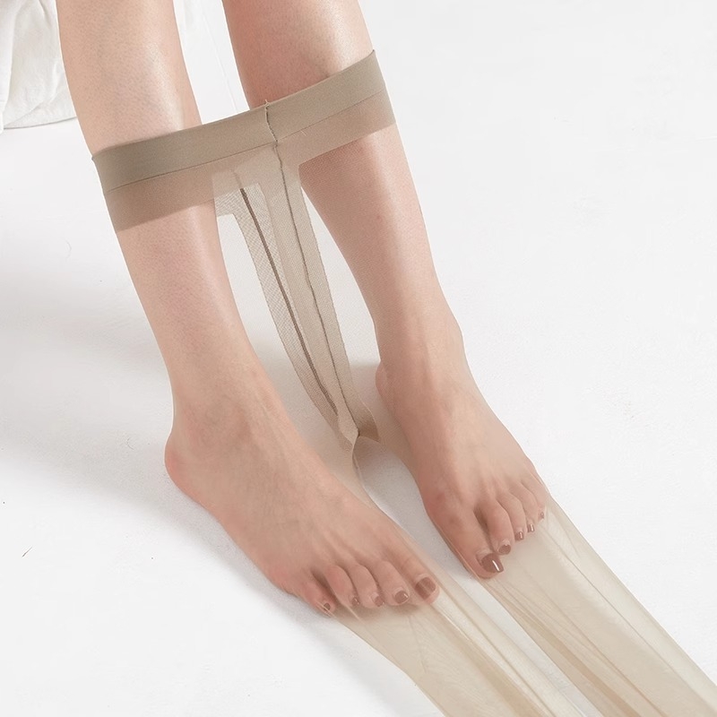 Bársonyos, varrás nélküli női harisnya, ultra vékony, 0D, bőrbarát