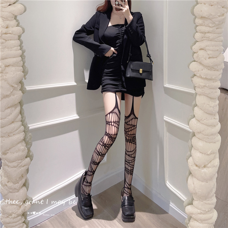 Nylon harisnya virágmintával, vékony, szexi stílus