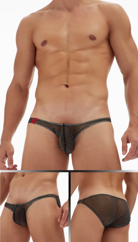 Meeste madala vööga võrgust aluspesu läbipaistva ees, ilma õmblusteta, mudel E078