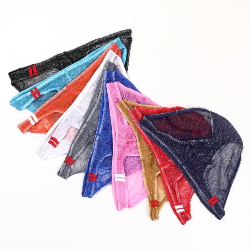 Meeste madala vööga võrgust aluspesu läbipaistva ees, ilma õmblusteta, mudel E078