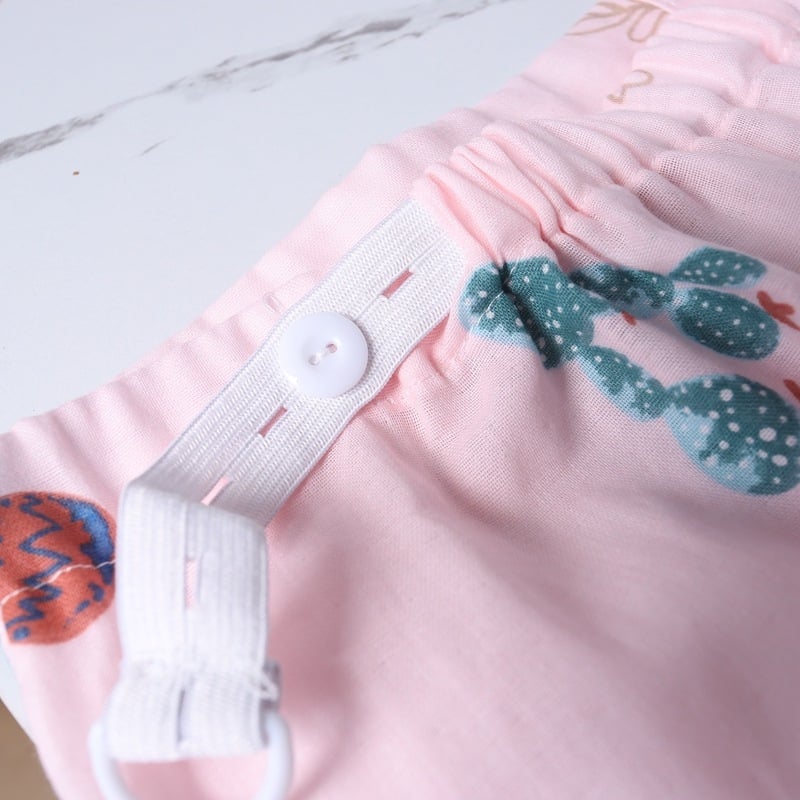 Nėščiųjų ir žindymo pižama komplektas iš medvilnės, dvigubo sluoksnio gazė, gyvūnų raštas, V formos kaklo kardiganas su šoniniu atidarymu, ilgos rankovės