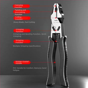 Deli електрически клещи, многофункционални за дома, индустриално качество, улесняващи работа, диагонално режещи и игловидни челюсти