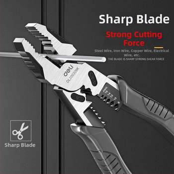 Deli електрически клещи, многофункционални за дома, индустриално качество, улесняващи работа, диагонално режещи и игловидни челюсти