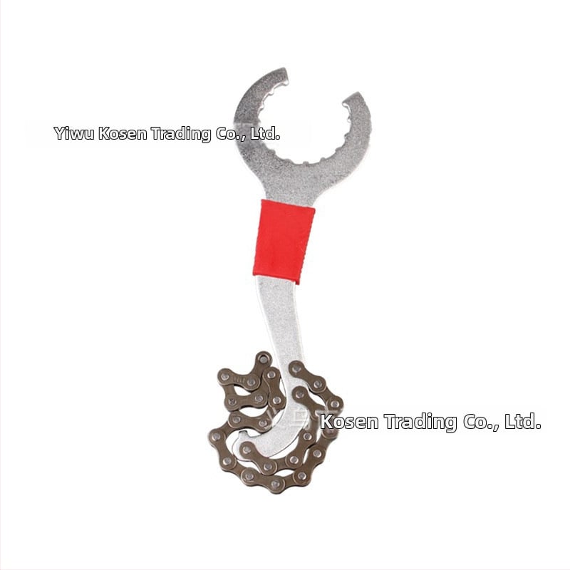 Nerūsējošā tērauda velosipēdu remonta instrumentu komplekts ar apakšējā gultņa izvilcēju, ķēdes izjaukšanas rīku un ķēdes šķēli – kombinētais komplekts