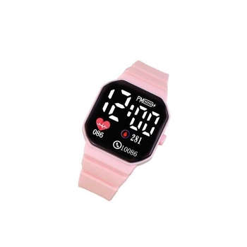 Ρολόι LED ψηφιακό με TFT τετράγωνο καντράν, περίβλημα από ανθρακονήματα, αδιάβροχο για καθημερινή χρήση, λειτουργία αφής