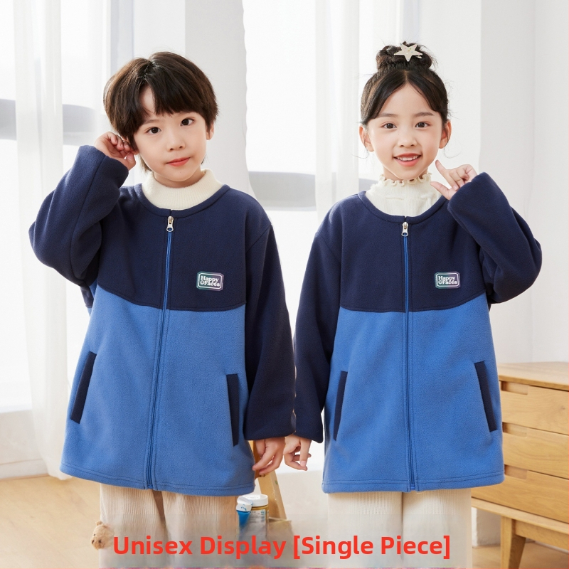 Gehuazi Nepremokavé vonkajšie oblečenie s fleecovou podšívkou na jeseň–zimu, unisex školská uniforma bunda