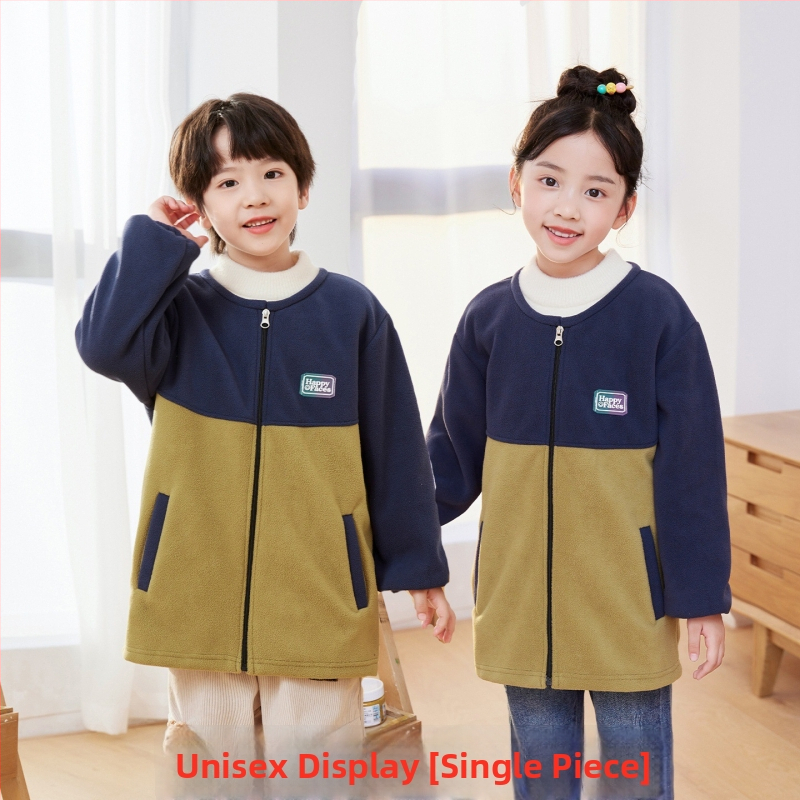 Gehuazi Nepremokavé vonkajšie oblečenie s fleecovou podšívkou na jeseň–zimu, unisex školská uniforma bunda