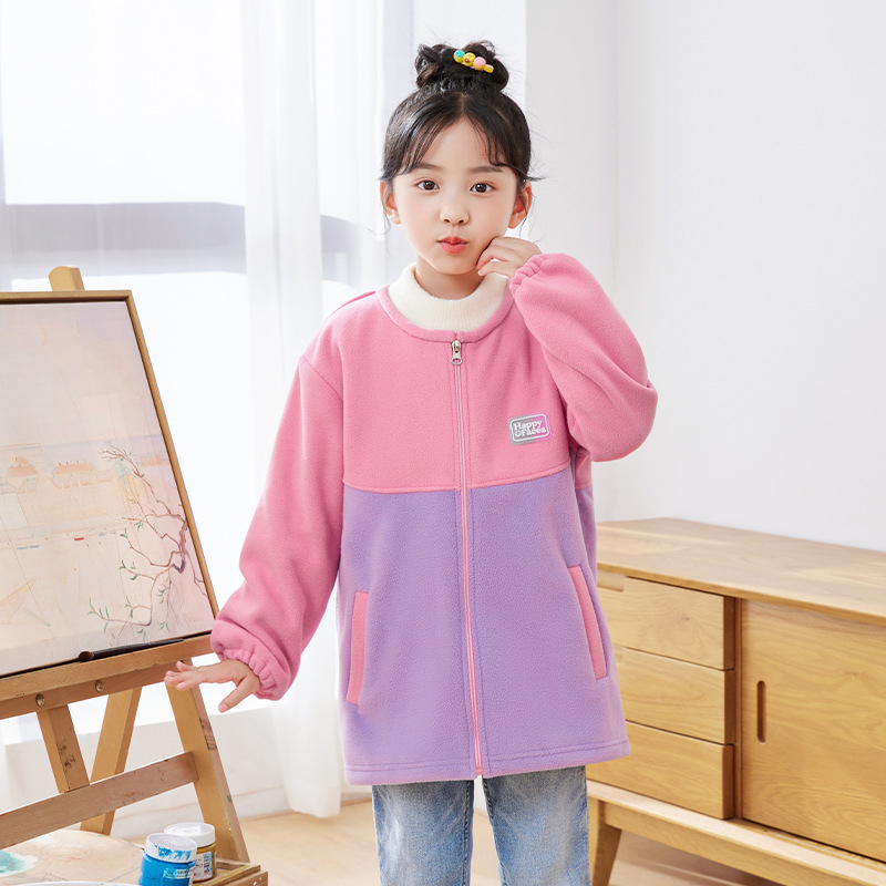 Gehuazi Gyermekeknek fleece-betéttes vízálló külsőruha ősz-télre, uniszex iskolai egyenruha kabát