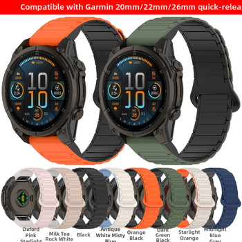 Tough Garmin Fenix 5/6/7/8 magnetický rýchloodpojiteľný náramok, 20/22/26 mm