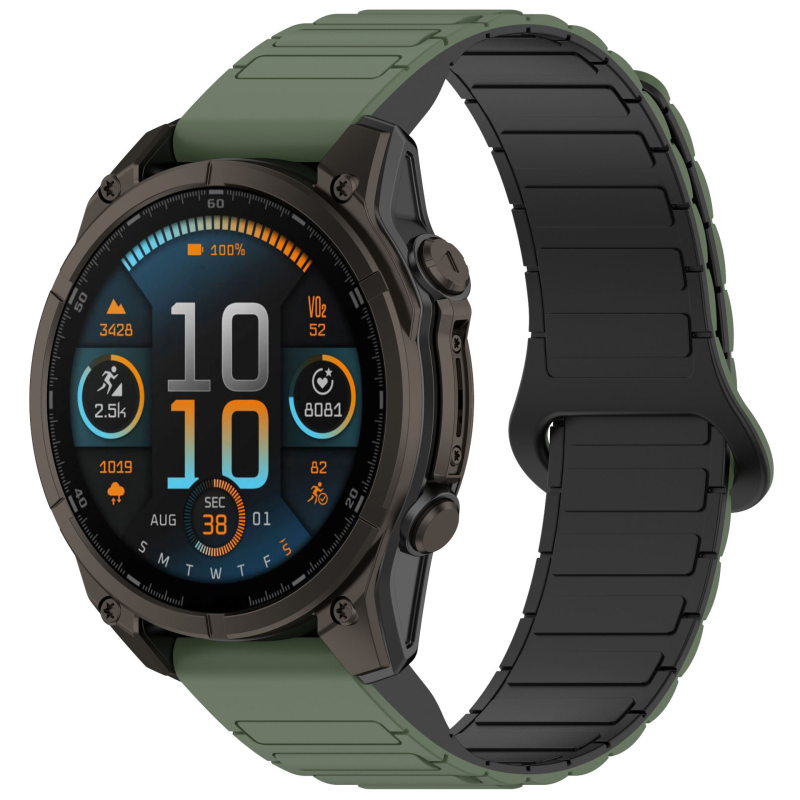 Tough Garmin Fenix 5/6/7/8 μαγνητικό λουρί ρολογιού με γρήγορη απελευθέρωση, 20/22/26mm, μαγνητικό κούμπωμα