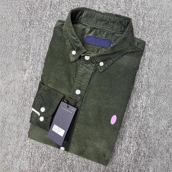 Meeste corduroy särk, ruudukujulise kraega, pikkade varrukatega, 100% puuvill