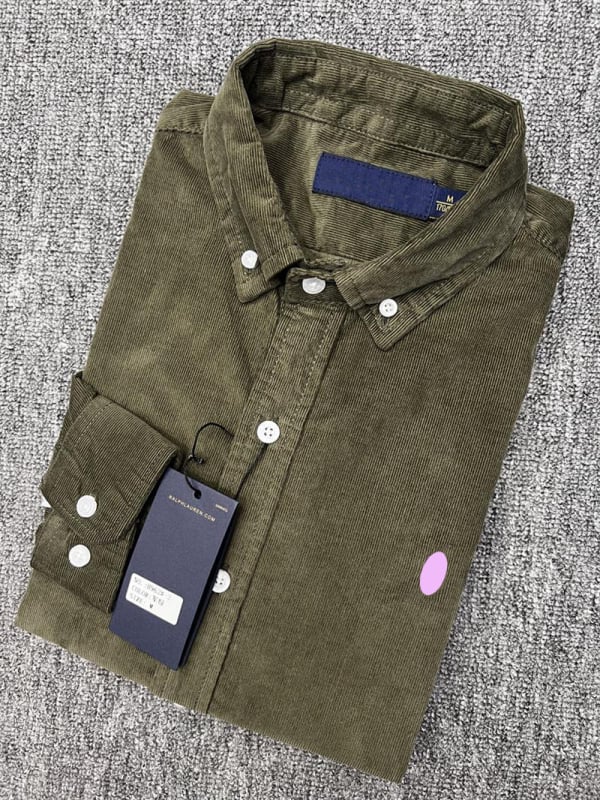 Meeste corduroy särk, ruudukujulise kraega, pikkade varrukatega, 100% puuvill