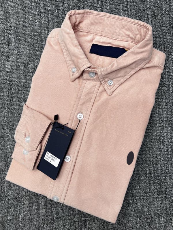 Meeste corduroy särk, ruudukujulise kraega, pikkade varrukatega, 100% puuvill