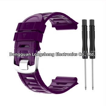 Silikónový náhradný remienok pre Garmin Forerunner 920XT s oceľovou sponou – Značka LONMGSHENG, Kompatibilný model: 30819717495, Hmotnosť: 23 g