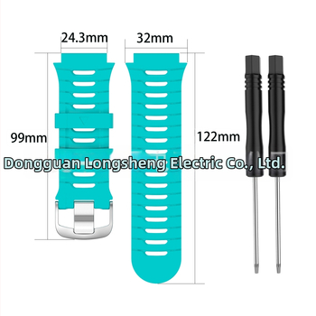 Silikónový náhradný remienok pre Garmin Forerunner 920XT s oceľovou sponou – Značka LONMGSHENG, Kompatibilný model: 30819717495, Hmotnosť: 23 g