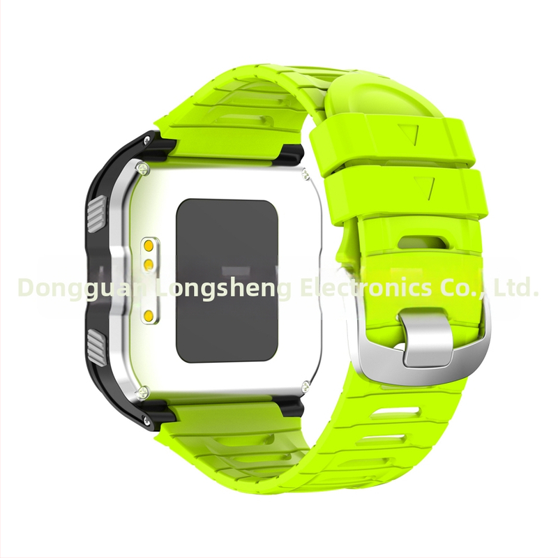 Silikónový náhradný remienok pre Garmin Forerunner 920XT s oceľovou sponou – Značka LONMGSHENG, Kompatibilný model: 30819717495, Hmotnosť: 23 g