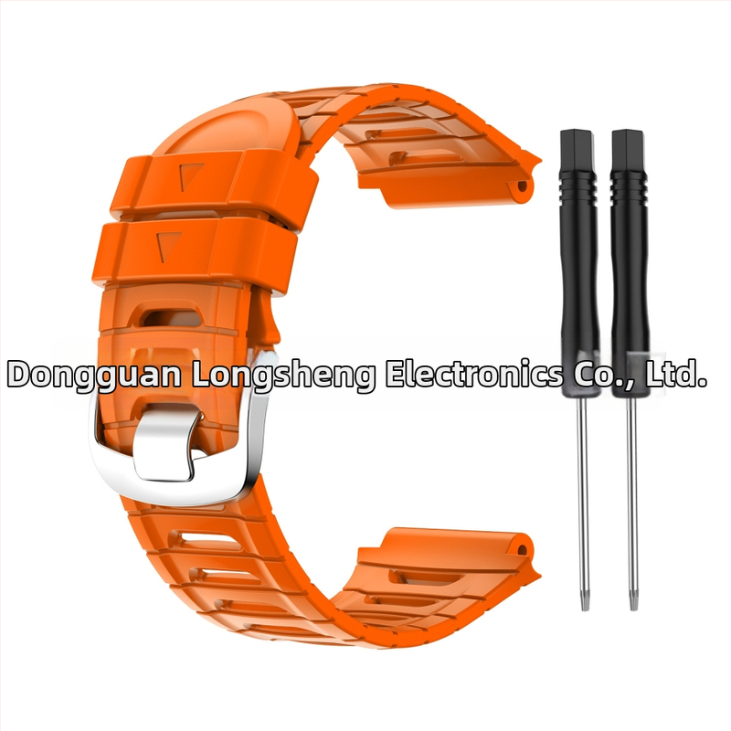 Silikónový náhradný remienok pre Garmin Forerunner 920XT s oceľovou sponou – Značka LONMGSHENG, Kompatibilný model: 30819717495, Hmotnosť: 23 g