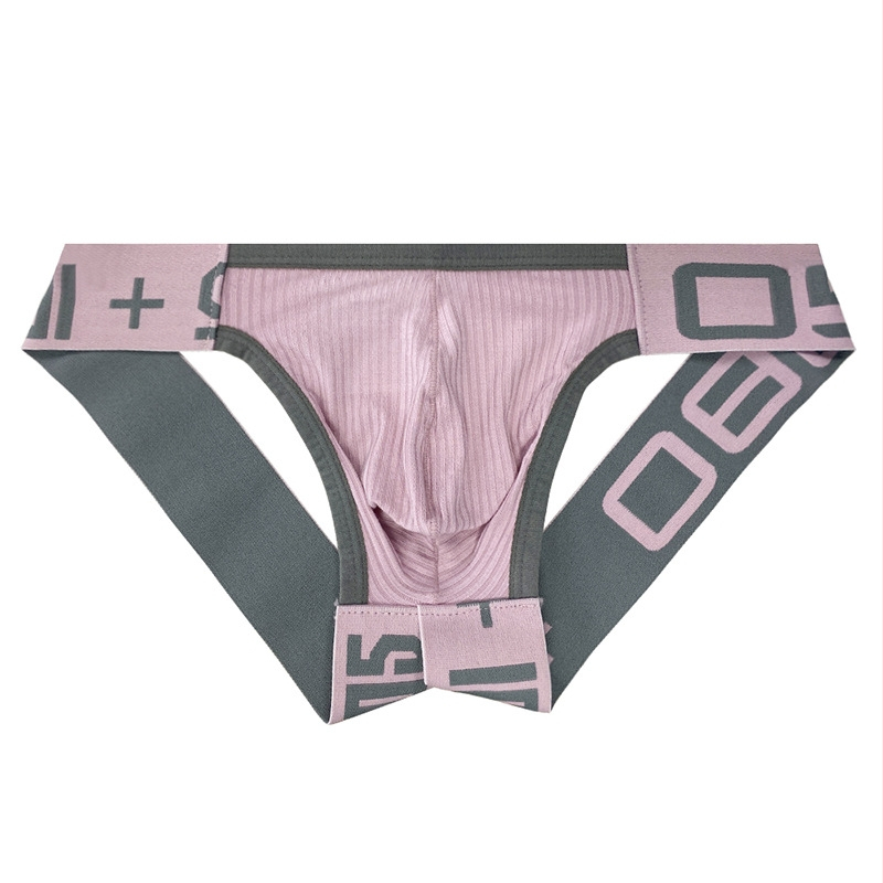 Pánske bavlnené thong s bulge kapsou, tesné prispôsobenie, T-back, nízky pás