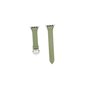 Brățară din piele naturală pentru Apple Watch, textură Lychee, lungime 215 mm, lățime 22 mm, compatibilă cu Series 1–11 și SE
