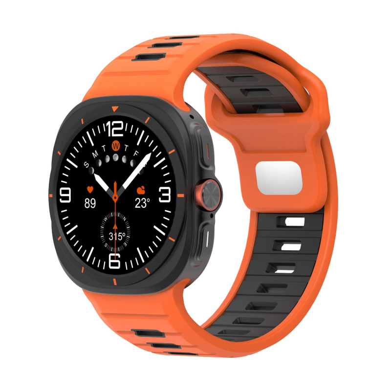 Dvobojni silikon sportski remen za Samsung Galaxy Watch Ultra2, 47 mm