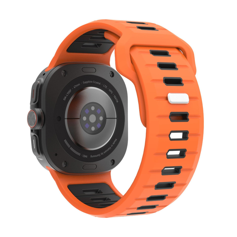 Dvobojni silikon sportski remen za Samsung Galaxy Watch Ultra2, 47 mm