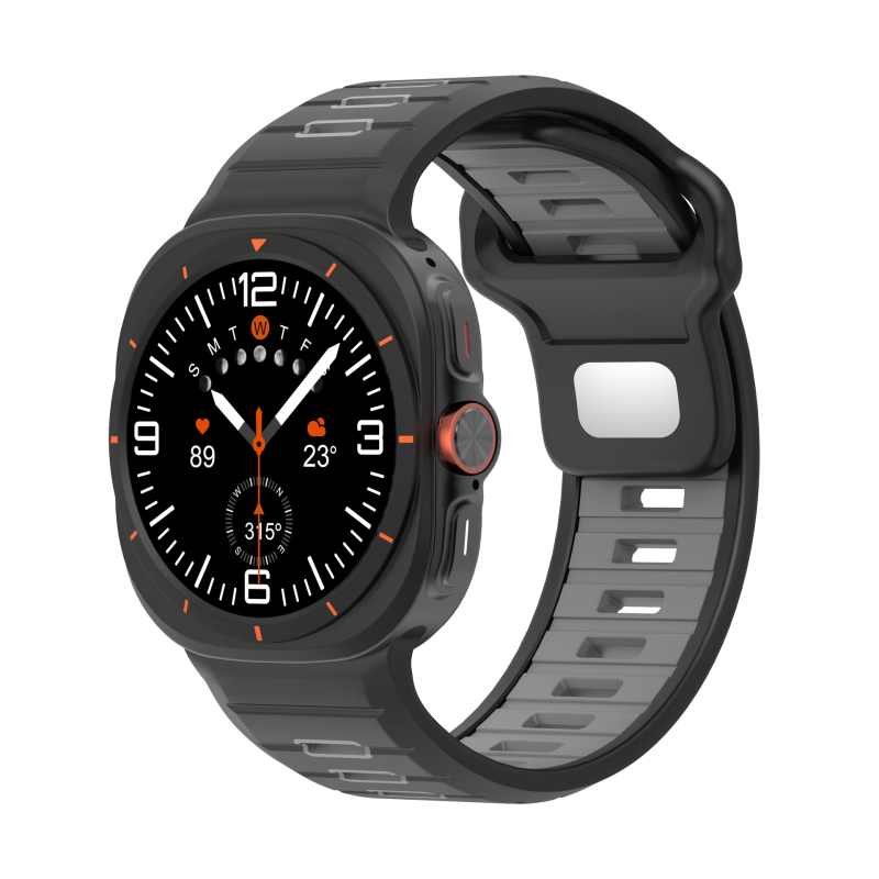 Dvobojni silikon sportski remen za Samsung Galaxy Watch Ultra2, 47 mm