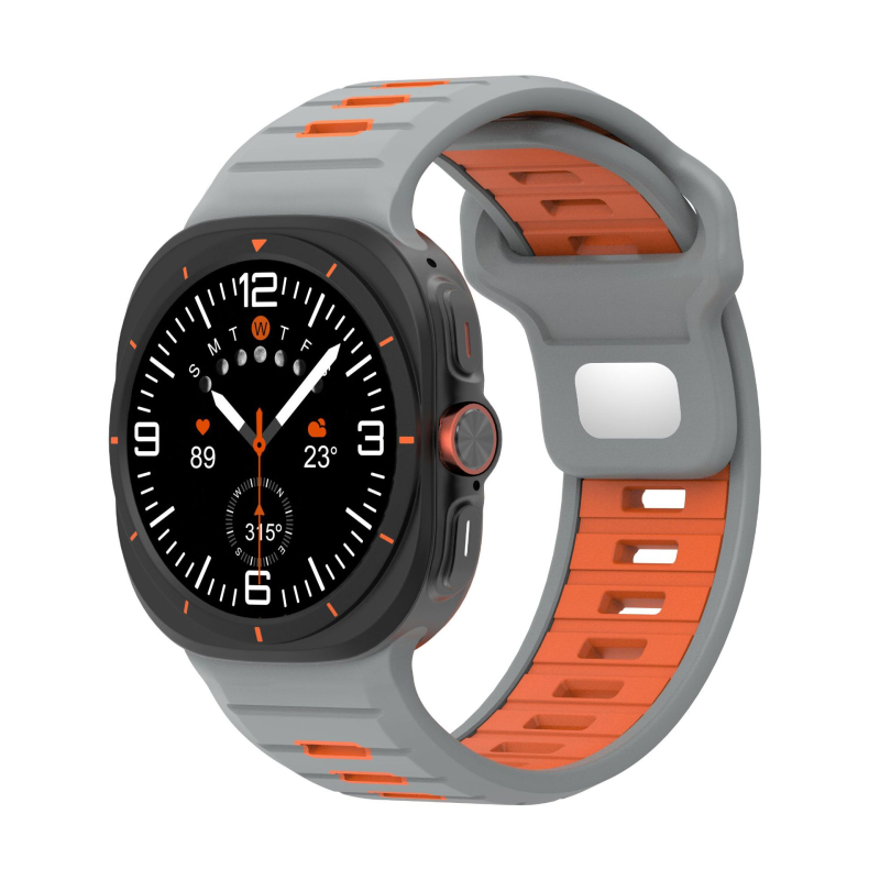 Dvobojni silikon sportski remen za Samsung Galaxy Watch Ultra2, 47 mm