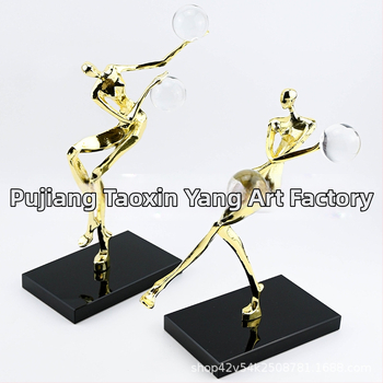 Kristalinis Geometrinis Papuošalas su Metalo Menu - K9 Kristalinis Stiklas ir Metalo Dalys, Modernus Minimalistinis Stilius, Geometrinė Forma, Daug Gamybos Procesų