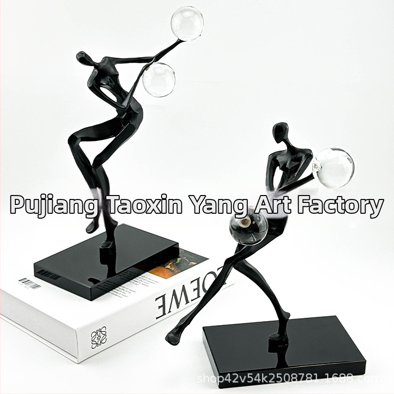 Kristalinis Geometrinis Papuošalas su Metalo Menu - K9 Kristalinis Stiklas ir Metalo Dalys, Modernus Minimalistinis Stilius, Geometrinė Forma, Daug Gamybos Procesų