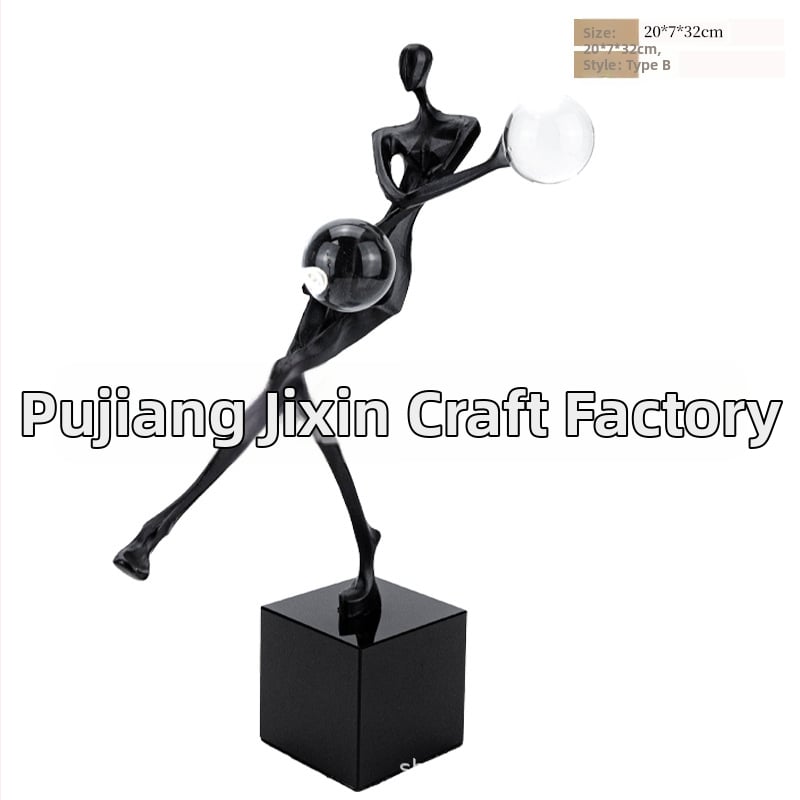 Kristalinis Geometrinis Papuošalas su Metalo Menu - K9 Kristalinis Stiklas ir Metalo Dalys, Modernus Minimalistinis Stilius, Geometrinė Forma, Daug Gamybos Procesų