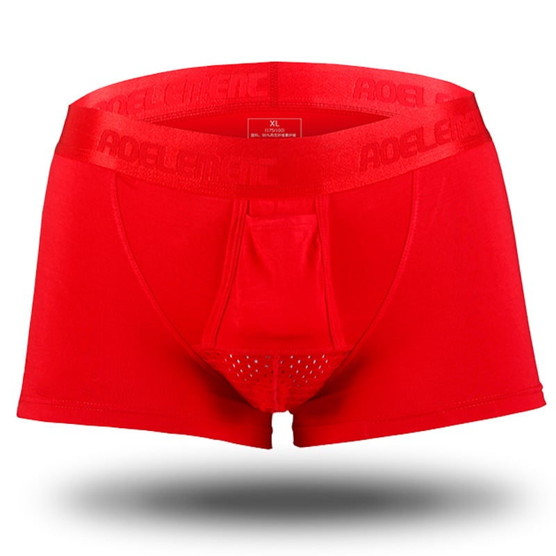 Muške bokserice s U‑kavim džepom, Ice Silk mreža, srednji pojas, brzo sušenje