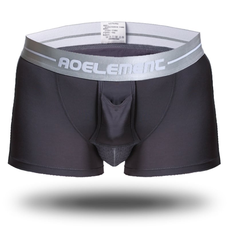 Muške bokserice s U‑kavim džepom, Ice Silk mreža, srednji pojas, brzo sušenje