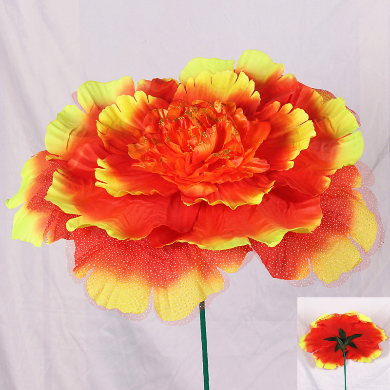 Sword Пионова тъканна украса за глава с блясък за изпълнения и фотосесии — за възрастни, пролет 2024