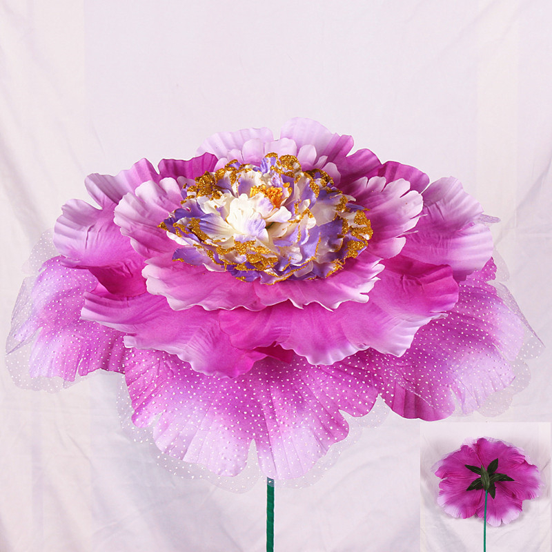 Sword Пионова тъканна украса за глава с блясък за изпълнения и фотосесии — за възрастни, пролет 2024