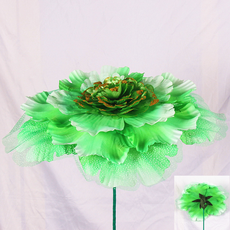 Sword Пионова тъканна украса за глава с блясък за изпълнения и фотосесии — за възрастни, пролет 2024