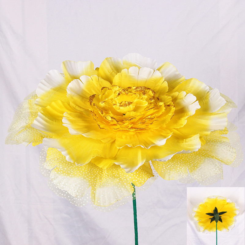 Sword Пионова тъканна украса за глава с блясък за изпълнения и фотосесии — за възрастни, пролет 2024