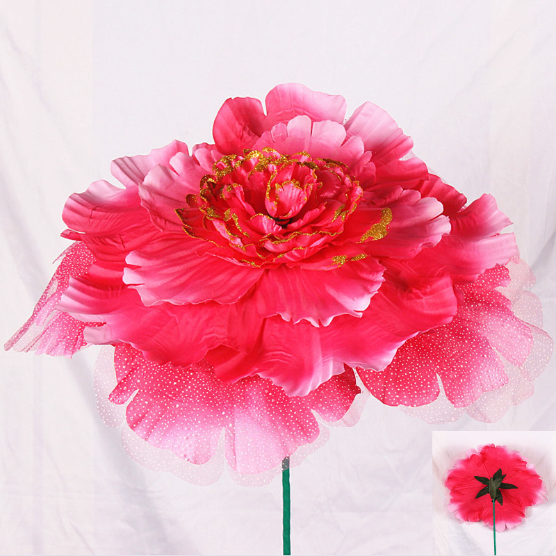 Sword Пионова тъканна украса за глава с блясък за изпълнения и фотосесии — за възрастни, пролет 2024