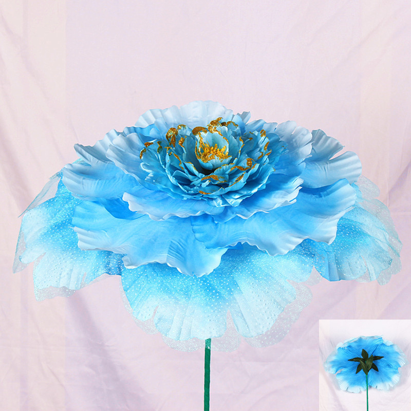 Sword Пионова тъканна украса за глава с блясък за изпълнения и фотосесии — за възрастни, пролет 2024